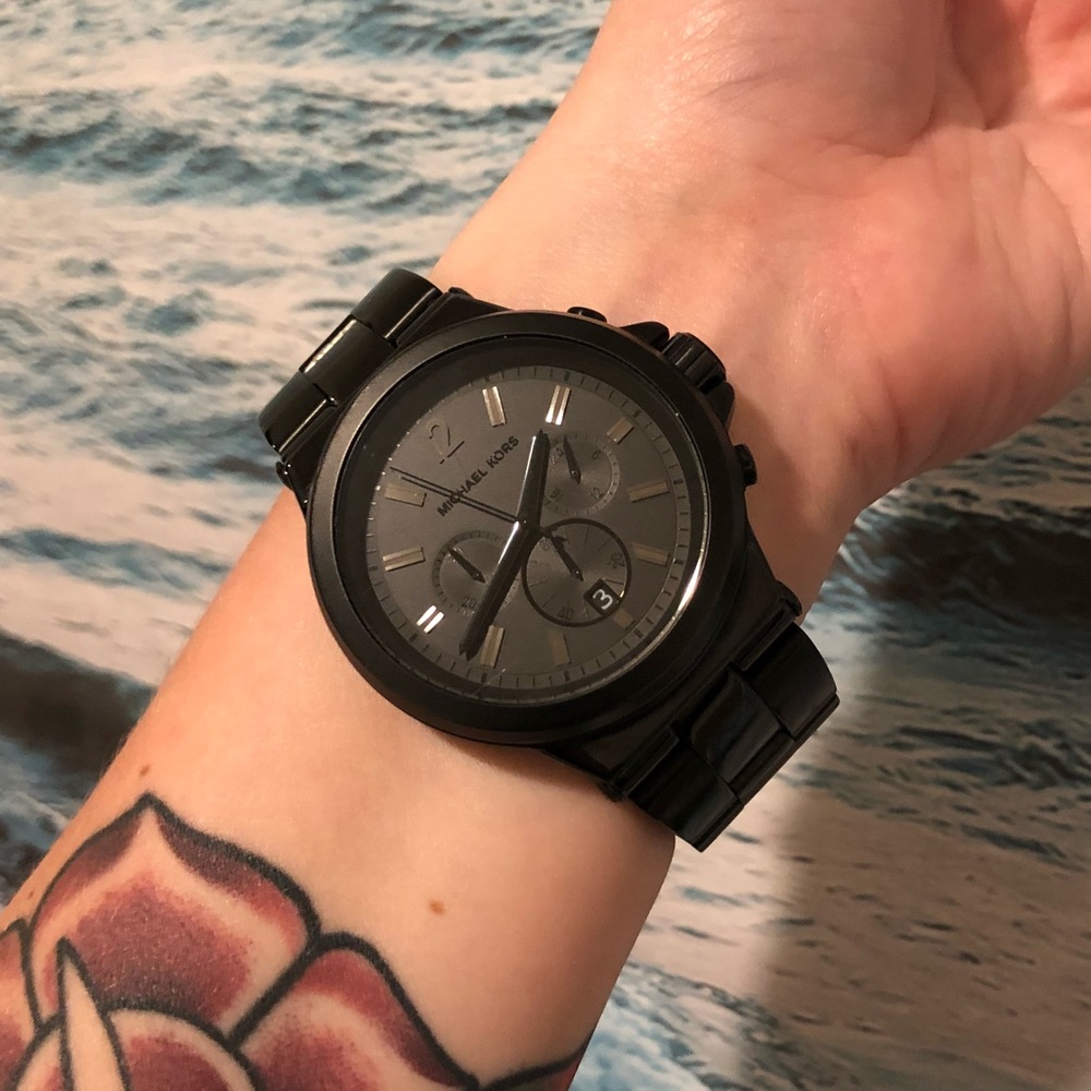 Michael Kors Black runway watch